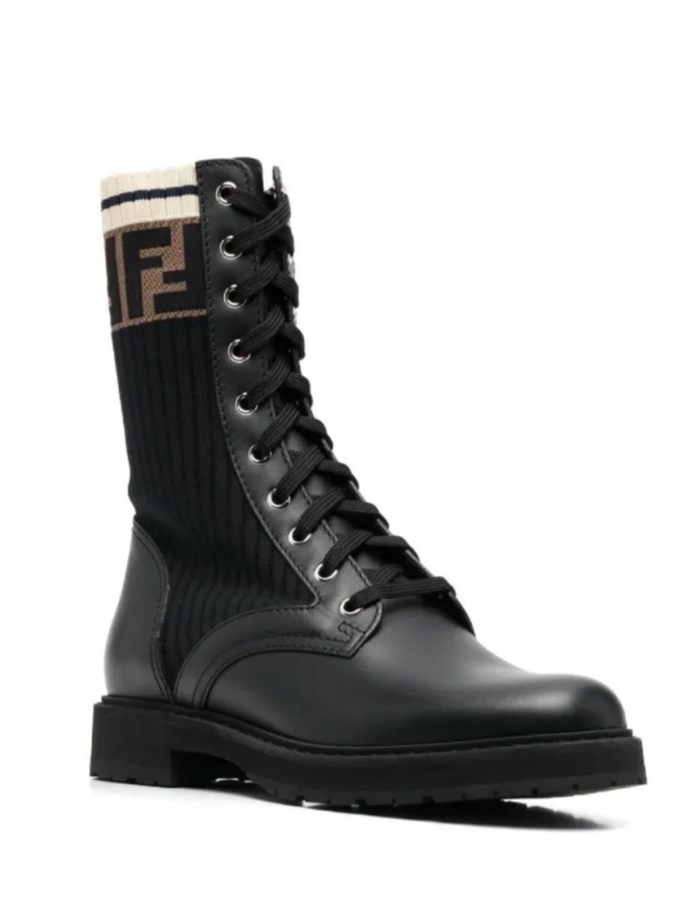 Fendi Black Leather Boots Rockoko